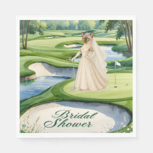Serviette En Papier FÊTE DES MARIÉES de GOLF pour golfeur Amoureux des