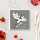 Serviette En Papier Fête des mariées de grue orientale chic (En situation)