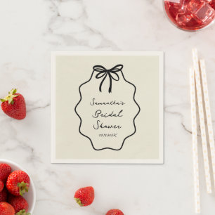 Serviette En Papier Fête des mariées de la boîte de coquette dessinée 