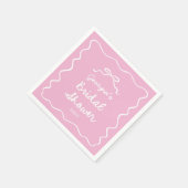 Serviette En Papier Fête des mariées de la boue blanche rose à main lu (Coin)