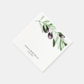 Serviette En Papier Fête des mariées de la branche d'olivier (Coin)