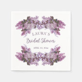Serviette En Papier Fête des mariées de lavande florale (Devant)
