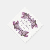 Serviette En Papier Fête des mariées de lavande florale (Coin)