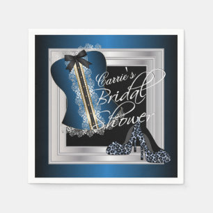 Serviette En Papier Fête des mariées de lingerie glamour   Bleu
