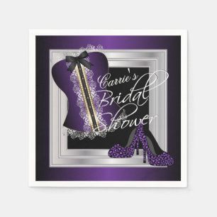 Serviette En Papier Fête des mariées de lingerie glamour Violet