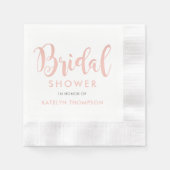 Serviette En Papier Fête des mariées de Mariage de script or Rose mode (Devant)