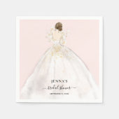 Serviette En Papier Fête des mariées de mariée Magnolia Brunette (Devant)