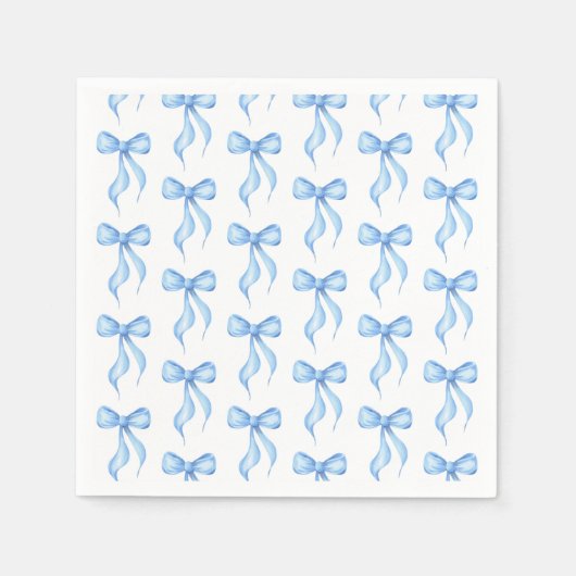 Serviette En Papier Fête des mariées de Motif bleu blanc (Devant)