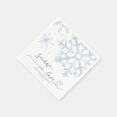 Serviette En Papier Fête des mariées de neige amoureuse (Coin)