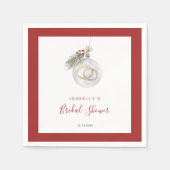 Serviette En Papier Fête des mariées de Noël d'hiver (Devant)