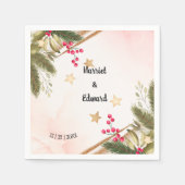 Serviette En Papier Fête des mariées de Noël, Réception de mariage (Devant)