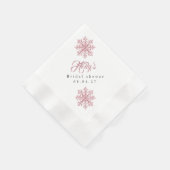 Serviette En Papier Fête des mariées de Noël rose romantique (Coin)