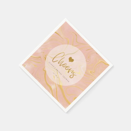 Serviette En Papier Fête des mariées de Parties scintillant rose en ma