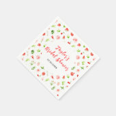 Serviette En Papier Fête des mariées de pastèque et grenade (Coin)