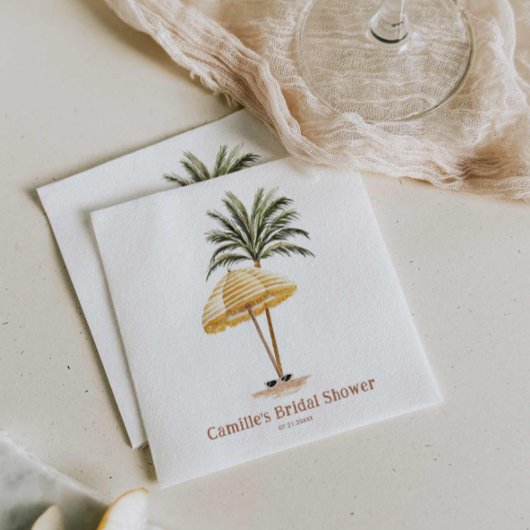 Serviette En Papier Fête des mariées de plage d'été