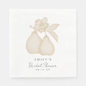 Serviette En Papier Fête des mariées de poire Gold Perfect (Devant)