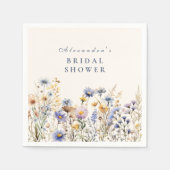 Serviette En Papier Fête des mariées de prairie de Cornflower (Devant)