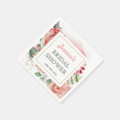 Serviette En Papier Fête des mariées de printemps Peony Papier de tabl (Coin)