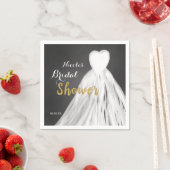 Serviette En Papier Fête des mariées de robe Mariage de tableau noir (En situation)