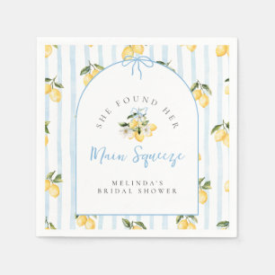 Serviette En Papier Fête des mariées de rubans citrons citron