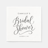 Serviette En Papier Fête des mariées de script minimaliste (Devant)