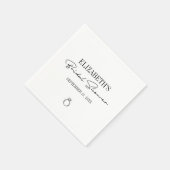 Serviette En Papier Fête des mariées de script moderne (Coin)