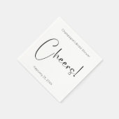 Serviette En Papier Fête des mariées de script moderne (Coin)