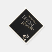 Serviette En Papier Fête des mariées de script moderne simple (Coin)