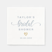 Serviette En Papier Fête des mariées de script moderne simple élégant (Devant)