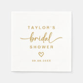 Serviette En Papier Fête des mariées de script moderne simple élégant (Devant)