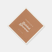 Serviette En Papier Fête des mariées de sucre Brown rétro élégant (Coin)