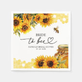Serviette En Papier Fête des mariées de tournesol Mariée à Bee (Devant)