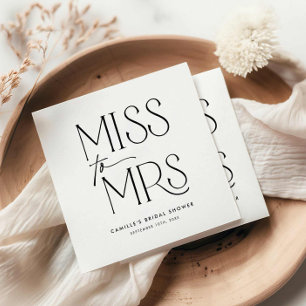 Serviette En Papier Fête des mariées de typographie moderne