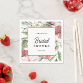 Serviette En Papier Fête des mariées des fleurs d'été ou d'automne (En situation)