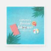 Serviette En Papier Fête des mariées d'été de la Piscine tropicale (Devant)