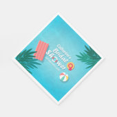 Serviette En Papier Fête des mariées d'été de la Piscine tropicale (Coin)