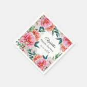 Serviette En Papier Fête des mariées d'Eucalyptus Floral (Coin)