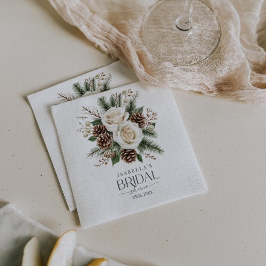 Serviette En Papier Fête des mariées d'hiver