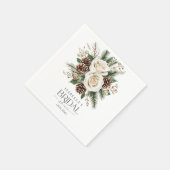 Serviette En Papier Fête des mariées d'hiver (Coin)