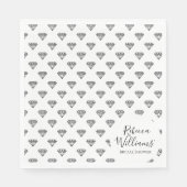 Serviette En Papier Fête des mariées Diamant noir (Devant)