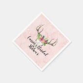 Serviette En Papier Fête des mariées du crâne de l'île Boho (Coin)