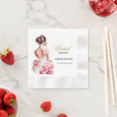 Serviette En Papier Fête des mariées du Mariage d'aquarelle budgétaire (En situation)