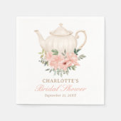 Serviette En Papier Fête des mariées du Tea Party rose (Devant)
