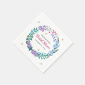 Serviette En Papier Fête des mariées Élégant Floral Fleurs sauvages Ga (Coin)