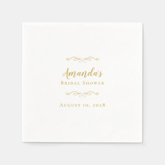 Serviette En Papier Fête des mariées Élégant Parti Calligraphie Chic G (Devant)