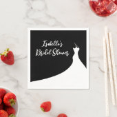 Serviette En Papier Fête des mariées élégante Napkin noir (En situation)