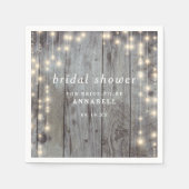 Serviette En Papier Fête des mariées en bois Rustique (Devant)