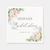 Serviette En Papier Fête des mariées Ethereal Blush Roses Rose (Devant)