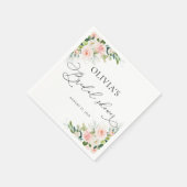 Serviette En Papier Fête des mariées Ethereal Blush Roses Rose (Coin)