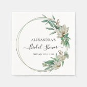 Serviette En Papier Fête des mariées Eucalyptus Magnolia Verdure (Devant)